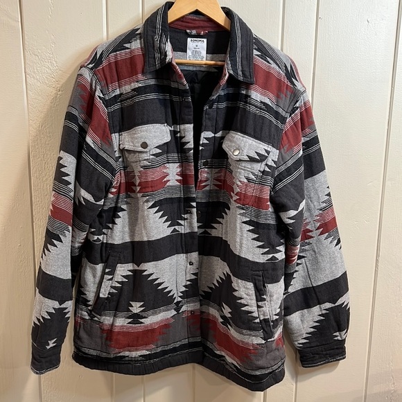 Sonoma Other - SONOMA MEN GREY QUILT LINED SHIRT JACKET